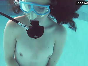 Watch Emi Serene cum undersea